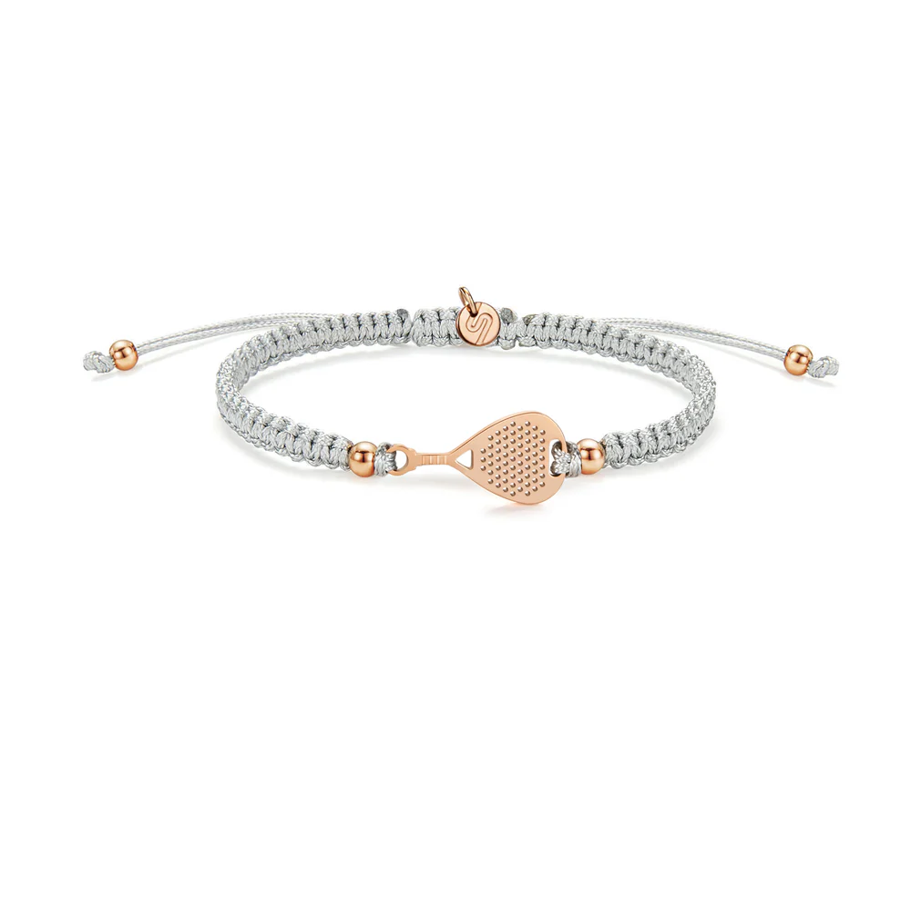 shopsphere distribution Rose Padel Grey Braided Bracelet Bracelet | Rose Padel Grey Braided – Image 1
