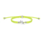 Bracelet | Silver Runner Neon Yellow Braided