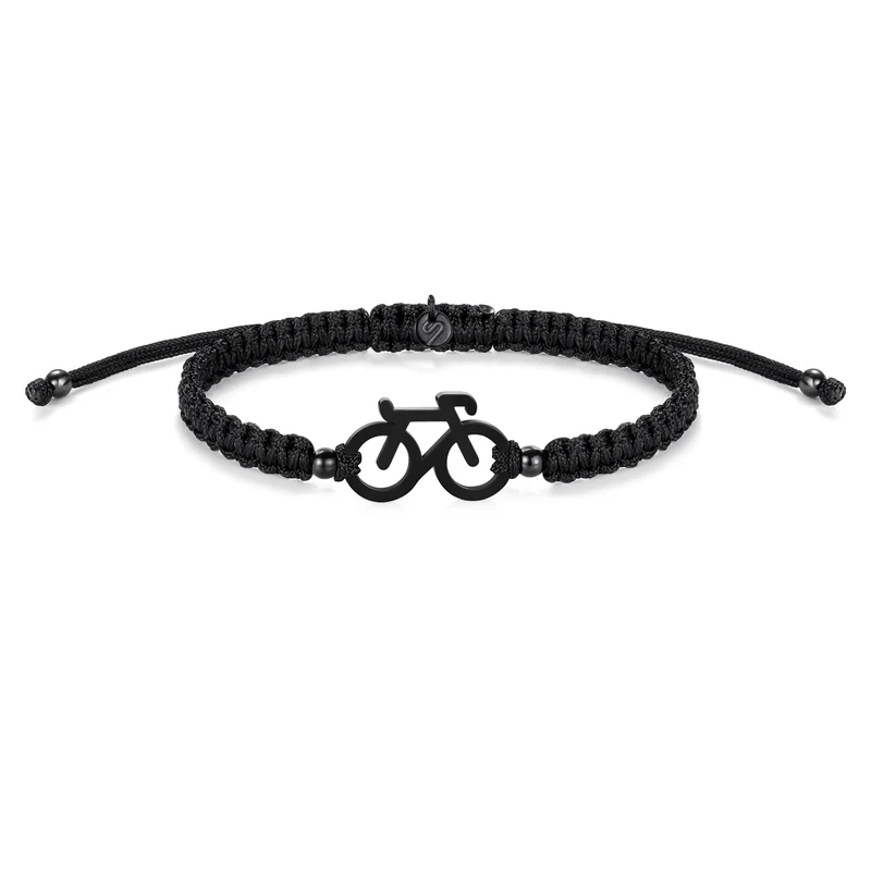 Shopsphère Bike vélo Bracelet | Black Bike Braided – Image 1