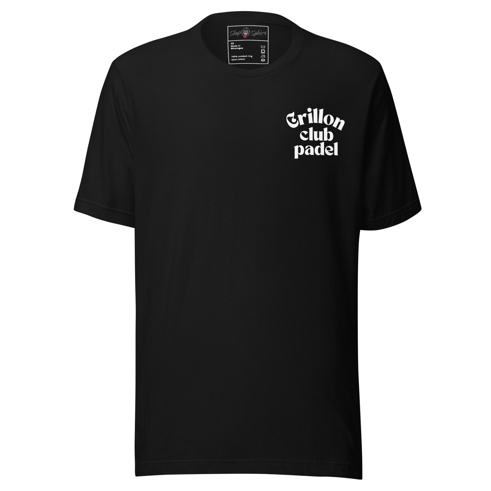 unisex-staple-t-shirt-black-front-6913b07baa2fd.jpg T-Shirt Unisex | Padel Club Crillon – Image 1