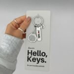 Porte-clés I Love Padel Argent