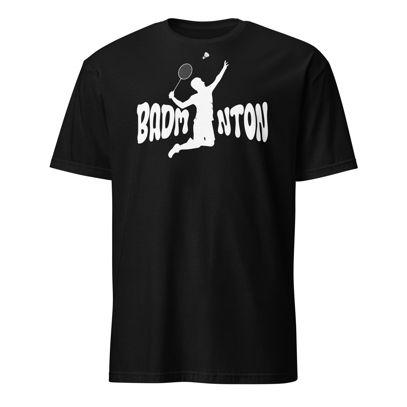 unisex-basic-softstyle-t-shirt-black-front-69824977e36e6.jpg T-Shirt Badminton | Good Mouv – Image 1